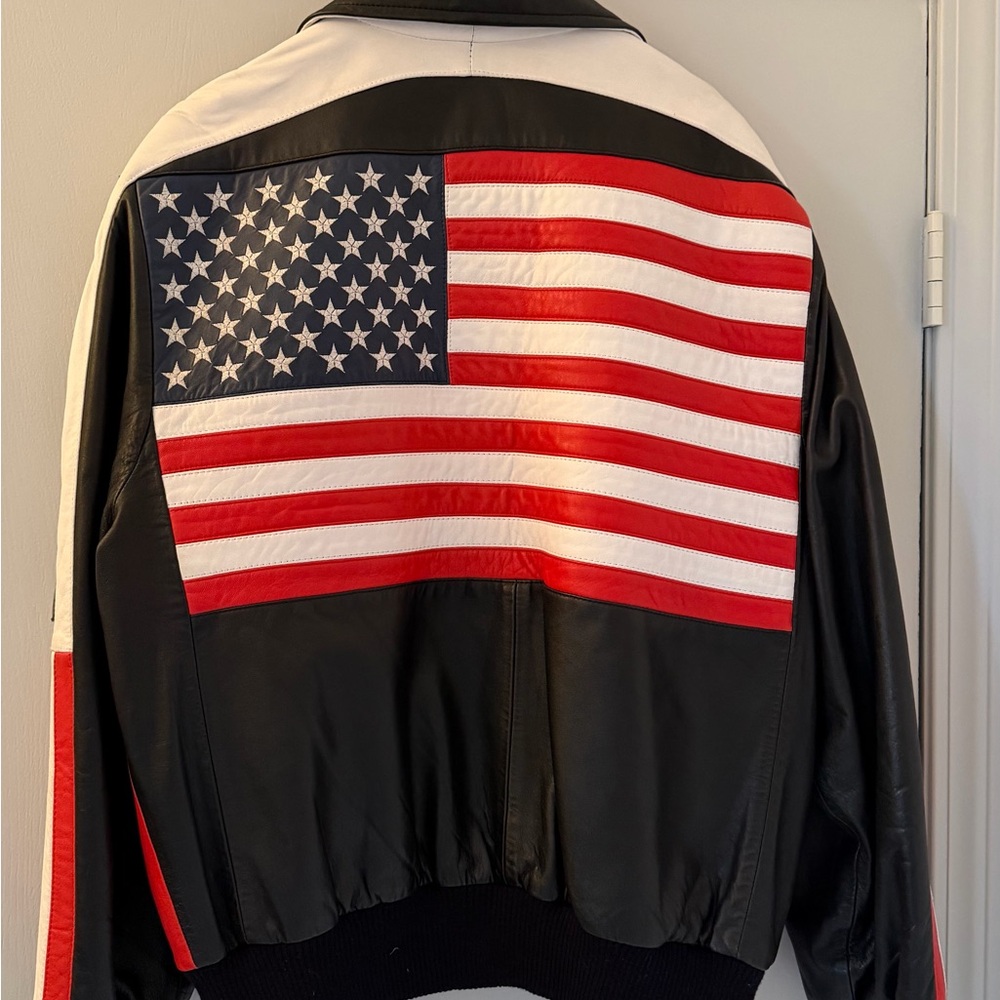 Men's Vintage North Beach Leather USA bomber jacket XL